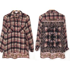 Band Of Gypsies Button Down Blouse Sz S